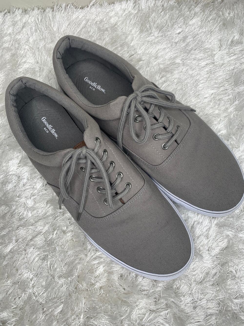 Goodfellow & Co Mens Brady Simple Canvas Park Gray Sz 13